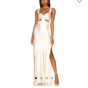 Shona Joy Bow Tie Maxi Dress in Cream